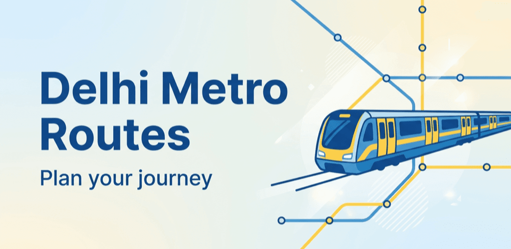Delhi Metro Route Planner app feature graphic