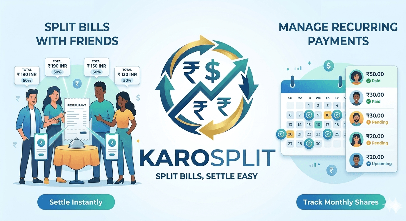 KaroSplit expense splitting app preview